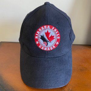 Black Niagara Falls Canada Canvas Ball Cap Hat Adjustable Size Youth